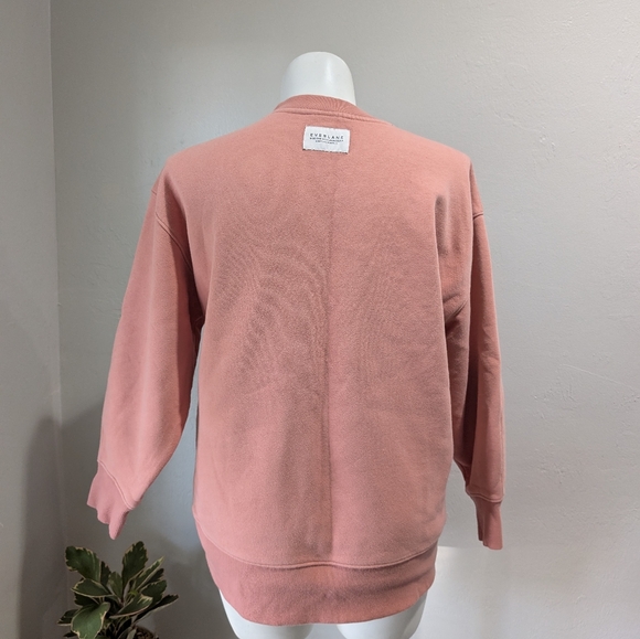 Everlane pink The Retrack Oversized Crew neck sweater size L - Picture 4 of 6